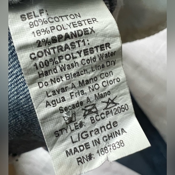 Banjul Frayed Asymmetrical Frayed “Preloved” Jeans Size:Large - Picture 9 of 9